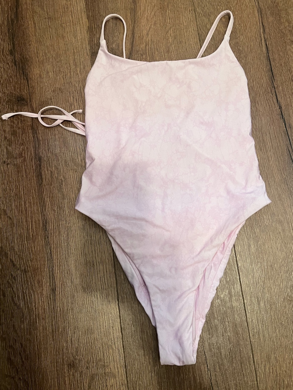 Light Pink Tie-Dye One-Piece Swimsuit